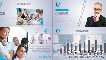 干净现代的企业商务产品内容宣传幻灯片展示模板